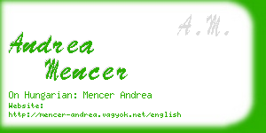 andrea mencer business card